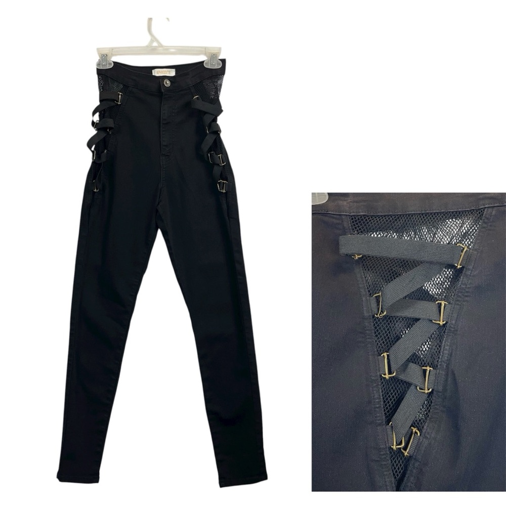 Cyber Aphrodite Pants Mesh Skinny Bondage Goth Alt Grunge Punk